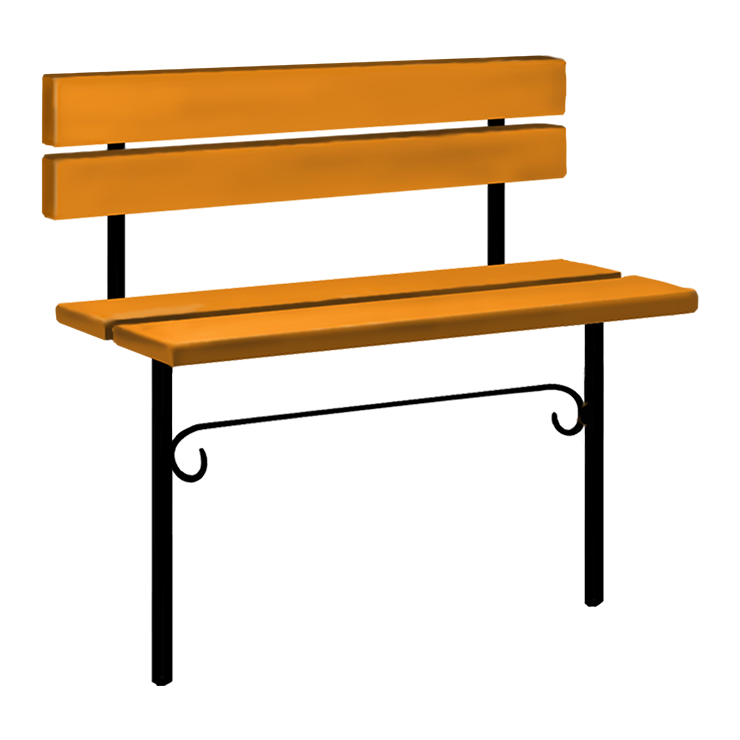 Металлические оградки, столы, скамейки в&nbsp;Пензе | Скамейка №4 со спинкой