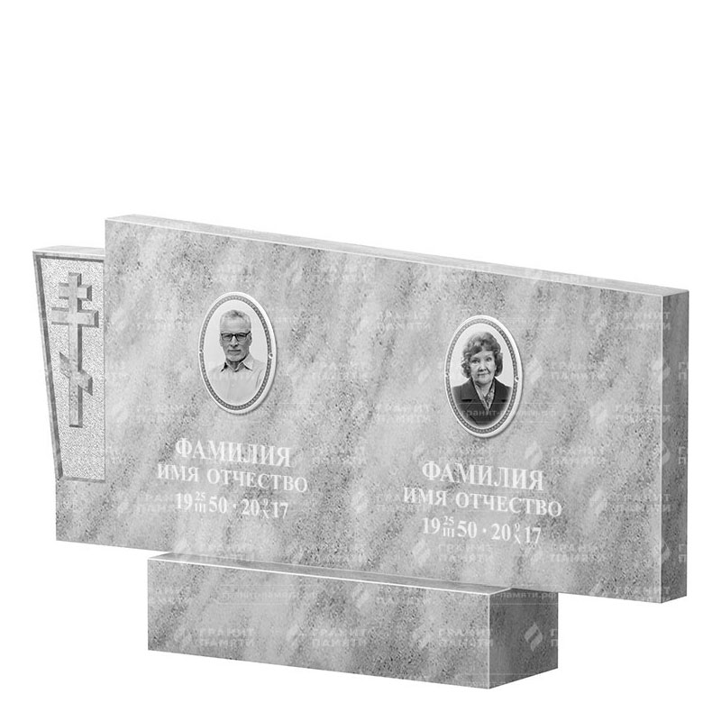 Памятники из мрамора в Пензе | Двойной мраморный памятник ФМ-137