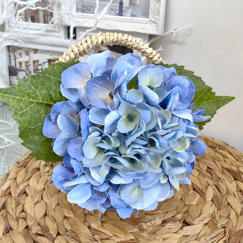 Искусственные цветы в Пензе | Цветок искусственный «Гортензия», голубая, одиночный