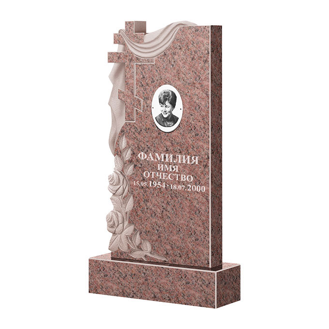 Гранитные памятники в&nbsp;Пензе | Памятник из гранита Розалия Pink ФГЦ-189