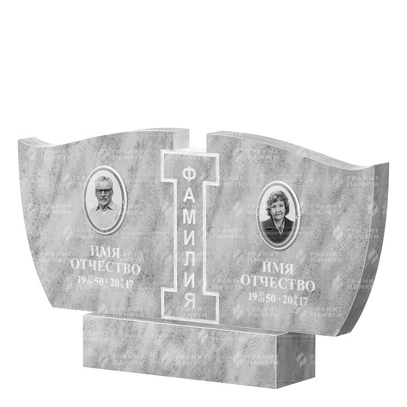 Памятники из мрамора в Пензе | Двойной мраморный памятник ФМ-138