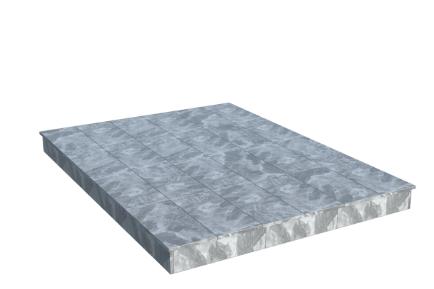 Площадки на могилу в&nbsp;Пензе | Площадка с вертикальной (15 см) мраморной облицовкой