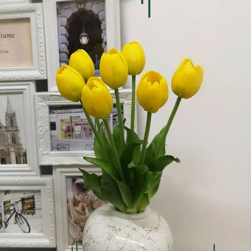 Искусственные цветы в Пензе | Цветы искусственные «Тюльпаны», желтые, букет