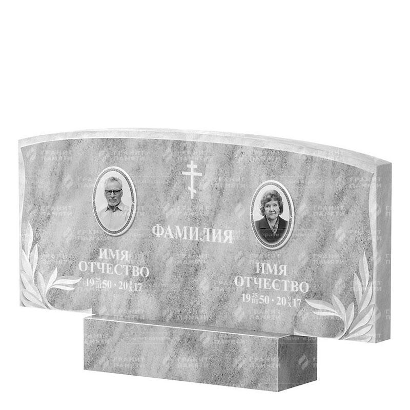 Памятники из мрамора в Пензе | Двойной мраморный памятник ФМ-135