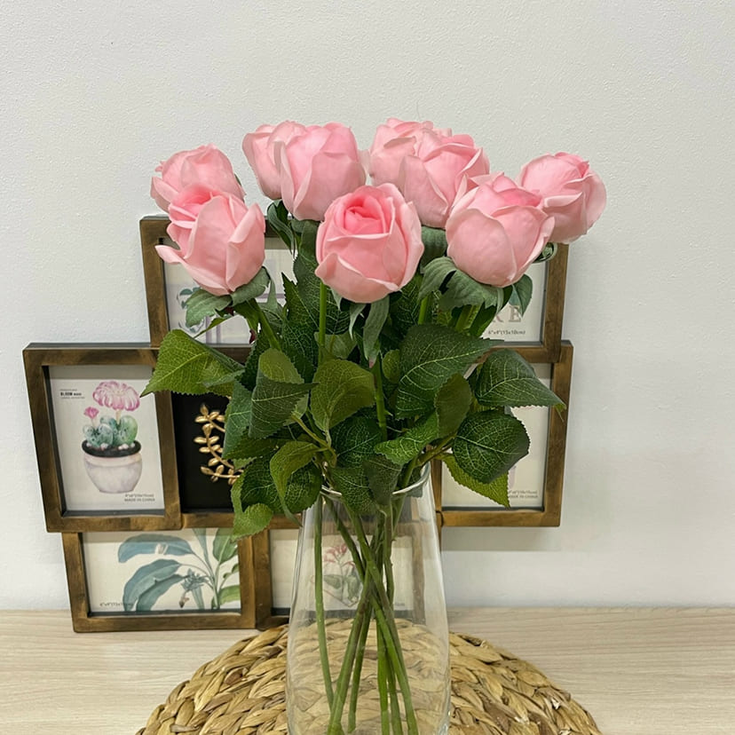 Искусственные цветы в Пензе | Цветок искусственный «Роза», нежно-розовая, одиночный