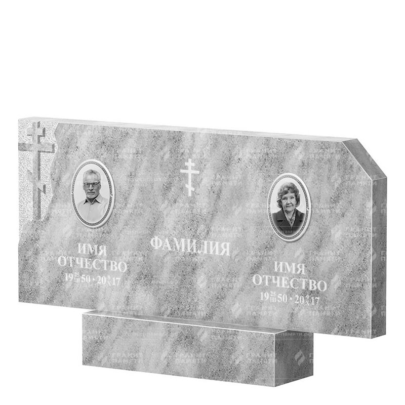 Памятники из мрамора в Пензе | Двойной мраморный памятник ФМ-134