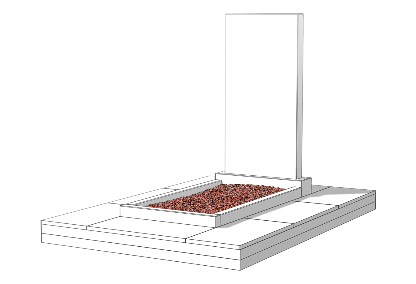 Засыпка цветника камушками в Пензе