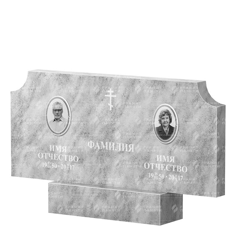Памятники из мрамора в Пензе | Двойной мраморный памятник ФМ-253