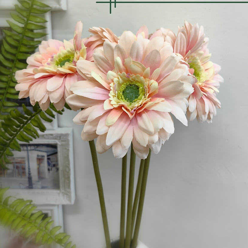 Искусственные цветы в Пензе | Цветок искусственный «Гербера», молочно-розовая, одиночный