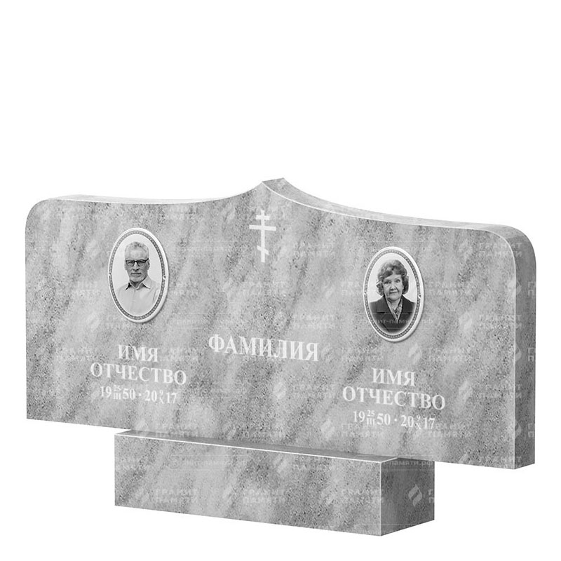 Памятники из мрамора в Пензе | Двойной мраморный памятник ФМ-260
