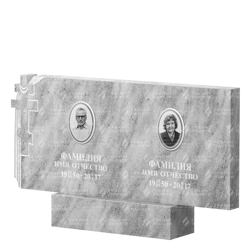 Памятники из мрамора в Пензе | Двойной мраморный памятник ФМ-139