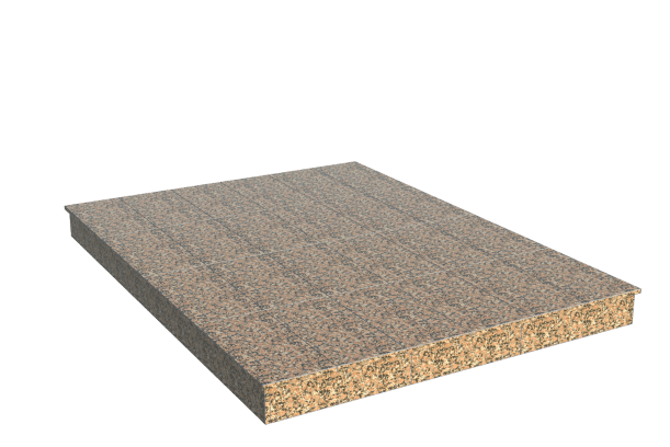 Площадки на могилу в&nbsp;Пензе | Площадка с вертикальной (15 см) облицовкой Южно-султаевским гранитом