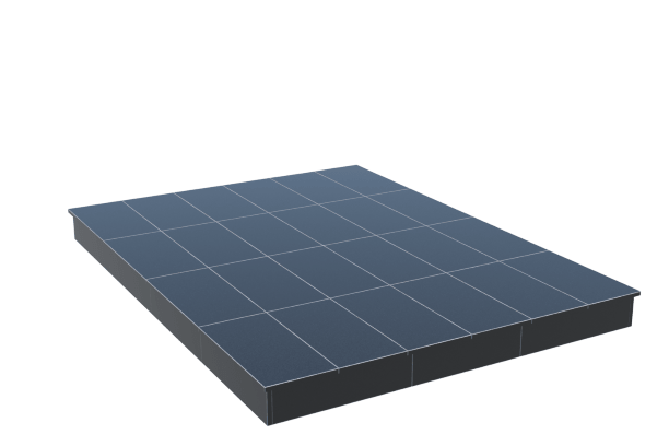 Площадки на могилу в&nbsp;Пензе | Площадка с вертикальной (15 см) облицовкой гранитом Габбро