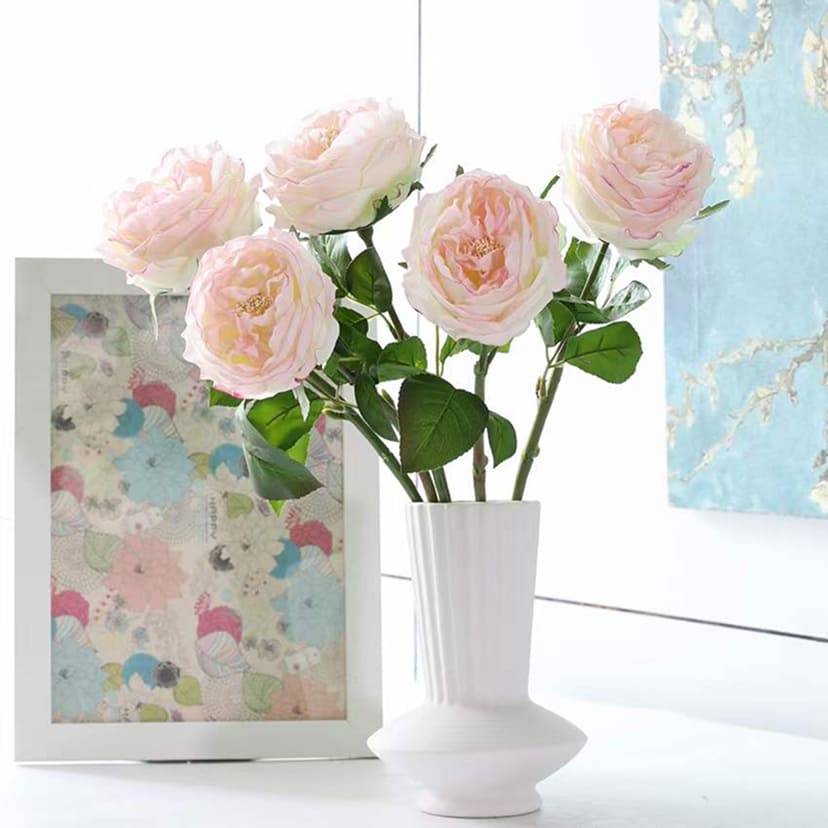 Искусственные цветы в Пензе | Цветок искусственный «Роза пионовидная», молочно-розовая, одиночный