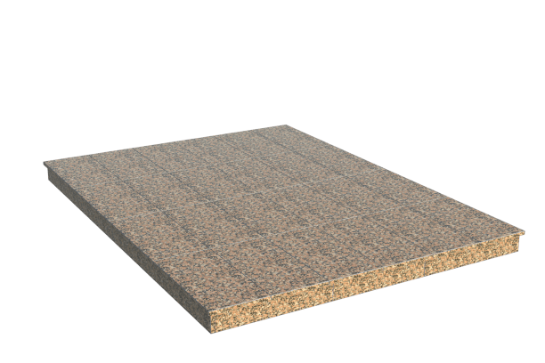 Площадки на могилу в&nbsp;Пензе | Площадка с вертикальной (10 см) облицовкой Южно-султаевским гранитом