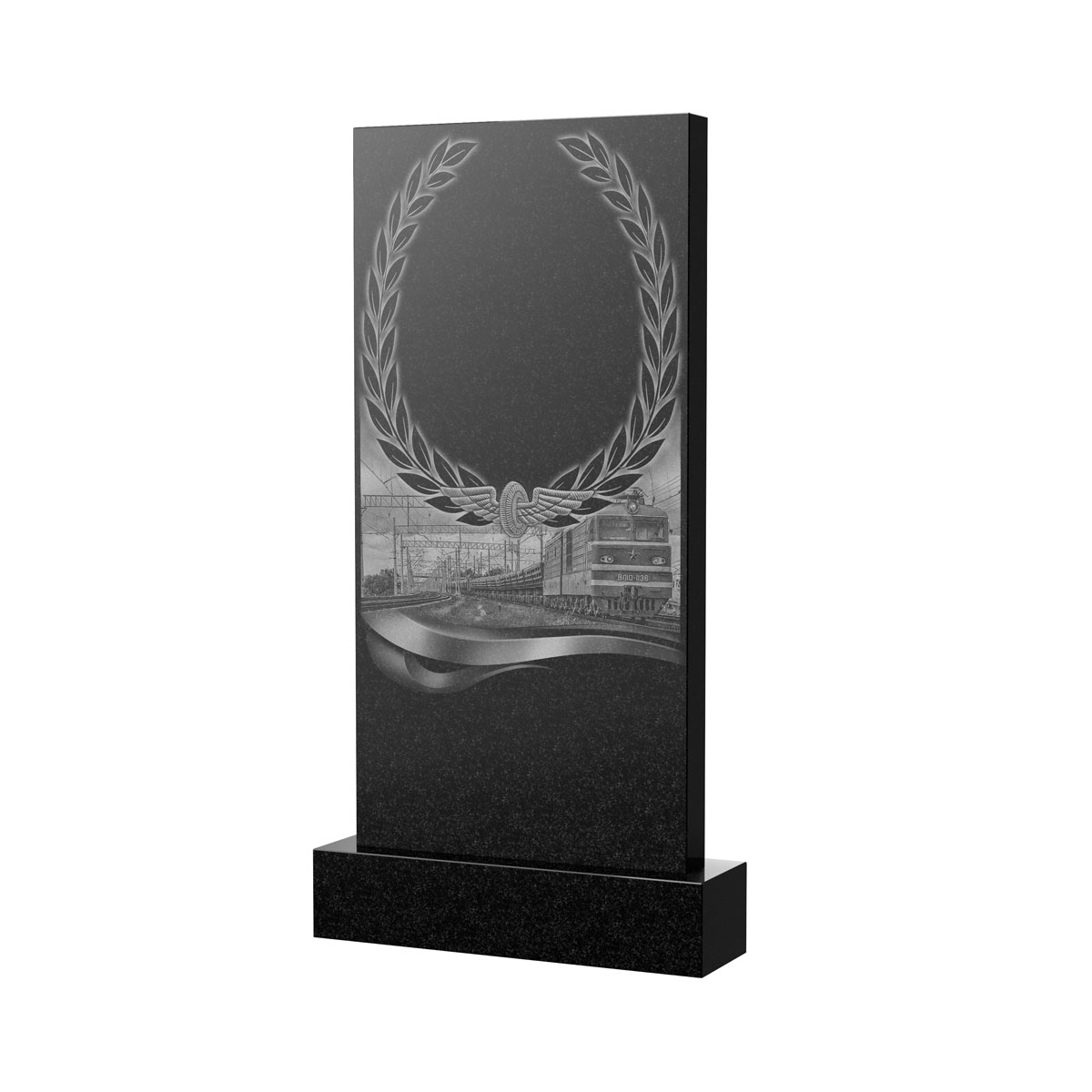 Художественное оформление памятника в&nbsp;Пензе | Художественное оформление на гранитную стелу, рисунок ВХО-054