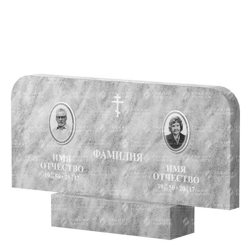 Памятники из мрамора в Пензе | Двойной мраморный памятник ФМ-254